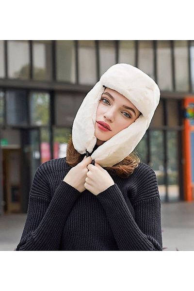 Mood Agenda Унисекс плюшена пилотска шапка