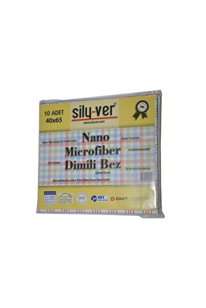 Silyver 40x65 10'lu Nano Dimili Mikrofiber Temizlik Bezi 10 Paket 100 Adet