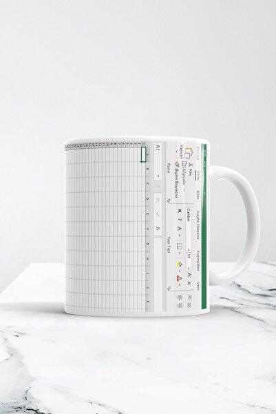 WixelArt Excel Sütun Muhasebeci Kupa Bardak