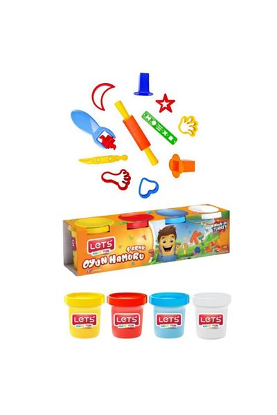 Lets Play Dough 4 Colors and Mold Set