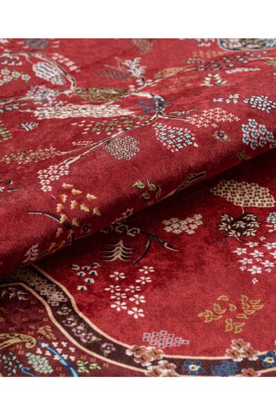 Çağrı Nisa Model Red Silk Prayer Rug