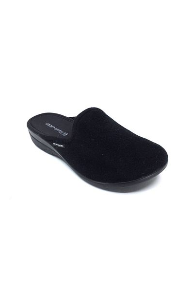 Ceyo Ramona-3 Black Warm Fabric Comfort Comfortable Unisex House Slippers