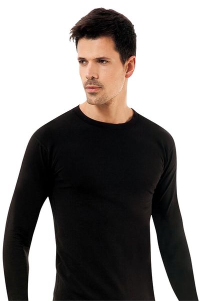 KOTA Ανδρικό μαύρο θερμικό μακρυμάνικο σώμα 2 Pack 2006