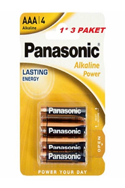 PANASONIC Lastıng Energy Alkaline Power Aaa/4 4*1,5 V Ince Kalem Pil 1*3 Paket