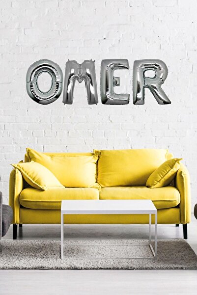 Happyland Birthday Ömer Silver Letter Foil Balloon Set 40 cm