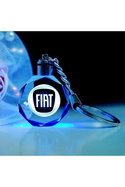 Led Anahtarlık Fiat Logolu 7 Renk Yanan Led Işıklı 3d Araba Anahtarlık Yedek ...
