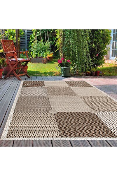 GizHome Layton Iç Ve Dış Mekan Kullanıma Uygun Dekoratif Halı 160x230 Bej Kar...