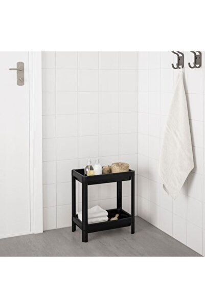 IKEA وحدة رفوف فيسكين طابقين، أسود، 6x23x40 سم