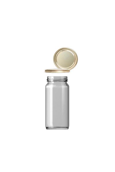 Paşabahçe Glass Jar 244 Cc Gold Lid 6 Pieces Spice Bowl