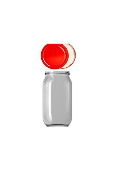 Paşabahçe Glass Jar 1000 Cc Red Lid 6 Cans