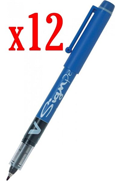 Pilot V Sign Pen Imza Kalemi Mavi - 12'li Kutu