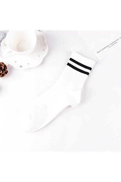 DEER Arti1 Unisex 6 Συσκευασία Μικτές Ριγέ Κάλτσες Τένις