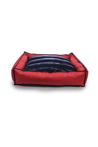 CatHouse 80x90 Cm Zippered Washable Red Cat Dog Cushion and Bed Set