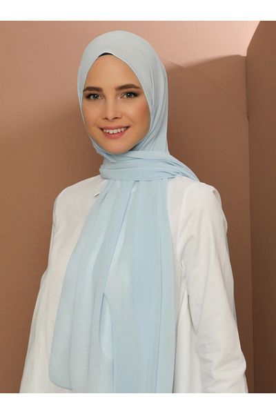 Tuva Şal Şal din şifon - Baby Blue -