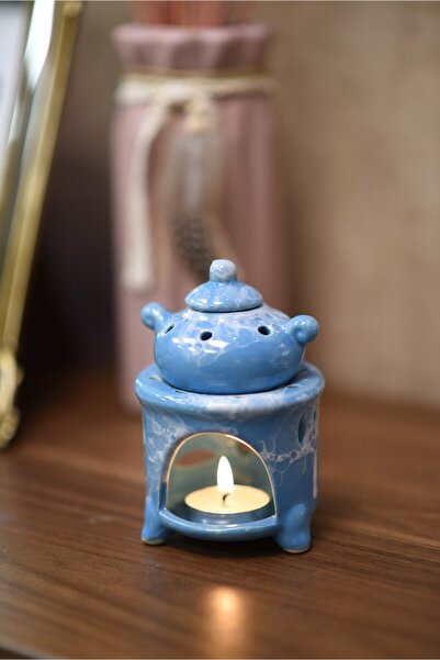 Genel Markalar Buhurdanlık Seramik Mavi Mermer Modeli