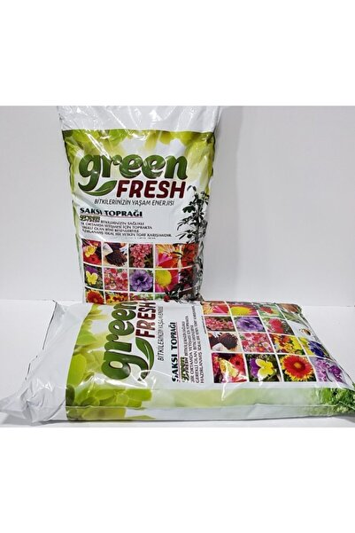 green fresh Torf 2 Adet 10 lt Çiçek Toprağı Saksı Toprağı Torf Toprak Perlitl...