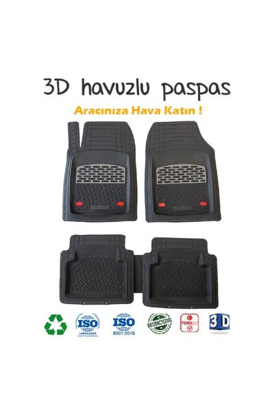 SAFİR 2007 Model Volkswagen Polo Için Havuzlu Tip Universal Paspas - Kromajlı