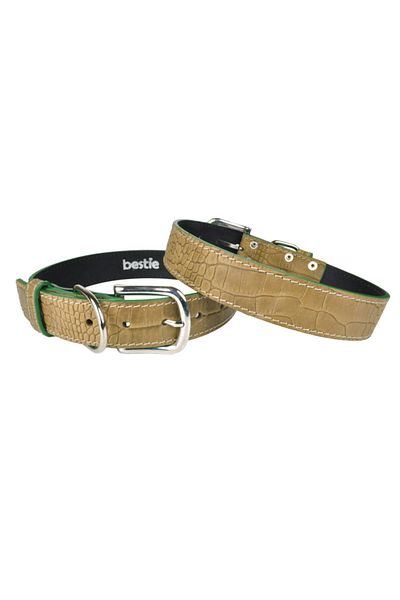 Bestie Lyon Large Size Leather Dog Collar 55 cm