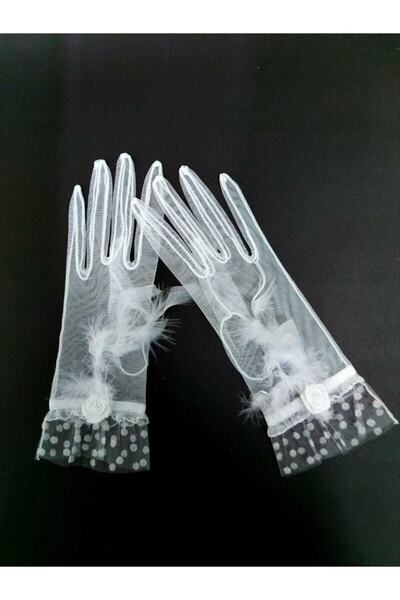 beyaz aksesuar Bridal Gloves