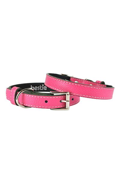 Bestie Panama Medium Leather Dog Collar 45 cm