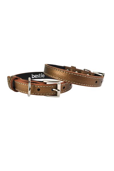 Bestie Panama Medium Leather Dog Collar 45 cm