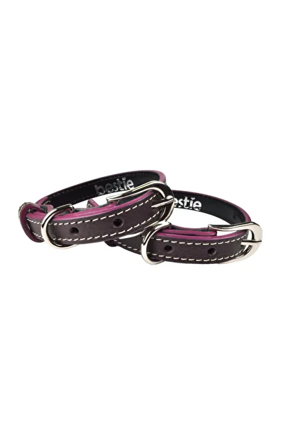 Bestie Viper Small Size Leather Dog Collar 35 cm