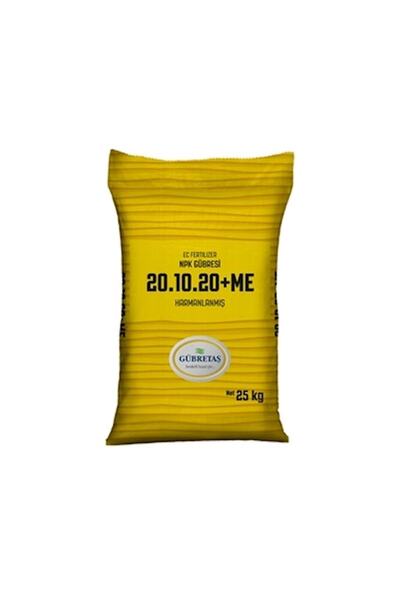 GÜBRETAŞ 20.10.20 + Me - Toz Gübre (25 Kg) Damlama Gübresi