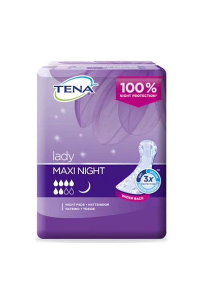 TENA Lady Maxi Night 6 Drops Women's Bladder Pad 12 Pieces 1 Pack