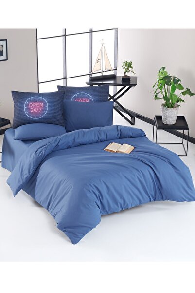 CHARLOTTE Indigo Односпальний комплект постільної білизни - Non Stop