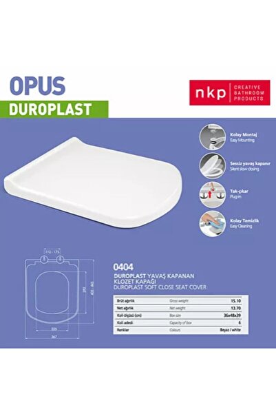 NKP Arya Yavaş Kapanır Klozet Kapağı