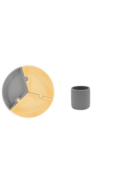 OiOi Silicone Set Silicone Vacuum Base Puzzle Plate Silicone Cup