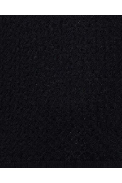 SÜVARİ Desenli Yarım Balıkçı Yaka Lacivert Erkek Triko Kazak