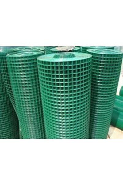 Yamanlar Pvc Kaplı Puntalı Yeşil Tel 12x12 Gözaralıklı 1.mm Kalınlık 100cm Yü...