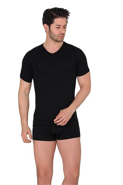 Berrak V-Neck Short Sleeve Men's Undershirt - Badi 1027 Errak