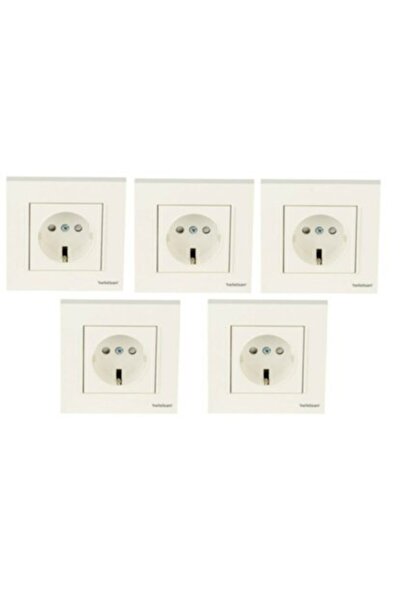 Netelsan White Byobu Grounded Socket - Karre Frame Included