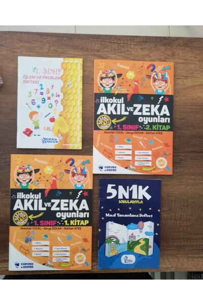 Curious&Genius 1.sınıf Akıl Ve Zeka Oyunları,5n1kmasal Tamamlama,işlem Ve Problem Defteri