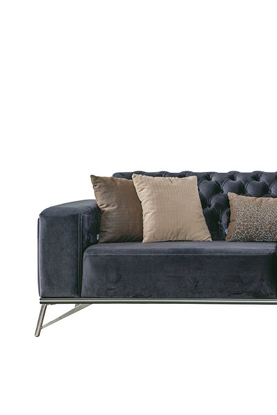 Weltew Home Mudanya Koltuk Takımı 3+1 (füme-krem)