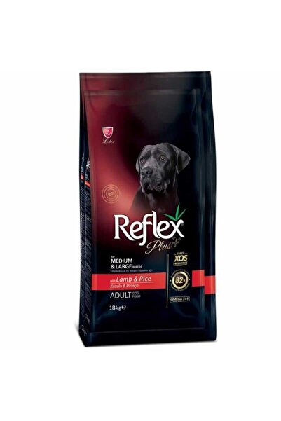 Reflex Plus Kuzu Etli Ve Pirinçli Orta Ve Büyük Irk Yetişkin Köpek Maması 18 kg