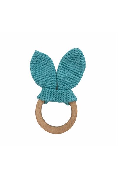 Özene Bezene Amigurumi Organic Teether Turquoise