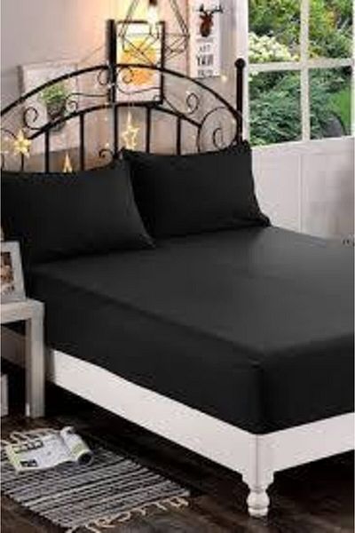 Anıl Home Combed Cotton Black Rubber Sheet