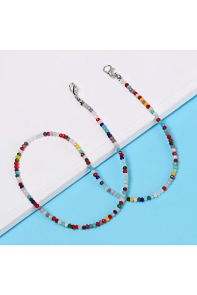 platin hediyelik Women's Crystal Beaded Sunglasses Chain Glasses Rope Strap A...