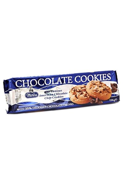 Merba Chocolate Cookies 150gr Çikolata Parçacıklı Kurabiye