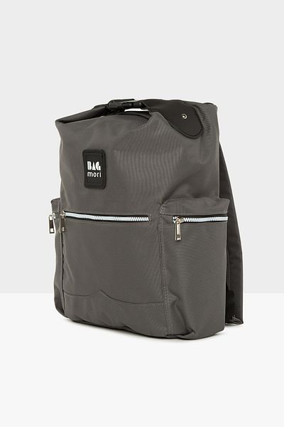 Bagmori Women's Gray Backpack with Belt Holder Pocket