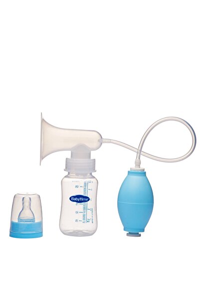 Babytime BT195 مضخة الثدي العملية مع زجاجة (أزرق)