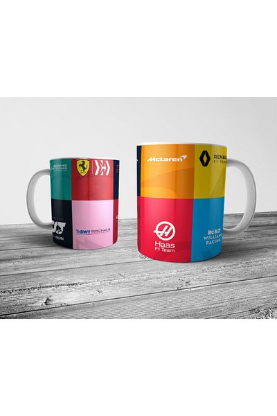 Pixxa Model 2 Formula 1 Team Logos F1 Logo Mug Cup