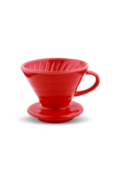 Black Goat V60 02 Dripper Ceramic Retro (red) - Ceramic Coffee Brewing V60 02 Retro (red)