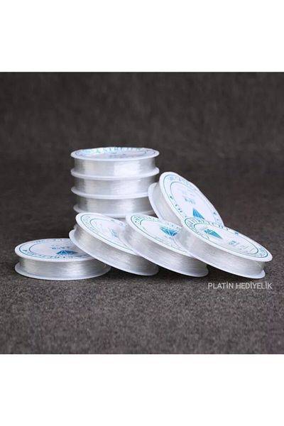 platin hediyelik 10 قطع من حبل السوار المرن 1 مم من المطاط الشفاف