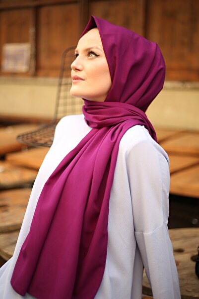 Stella Women's Purple Medina Silk Shawl 75x200 cm Magenta