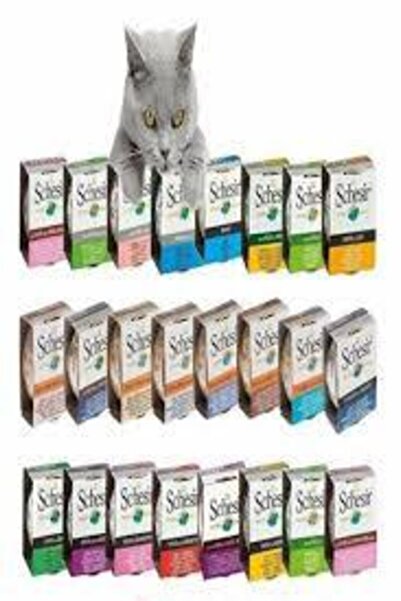Schesir Konserve Yetişkin Kedi Maması 12 Adet Karma Paket