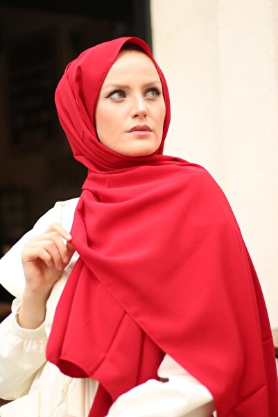 Stella Medina Silk Shawl 75x200 cm Red